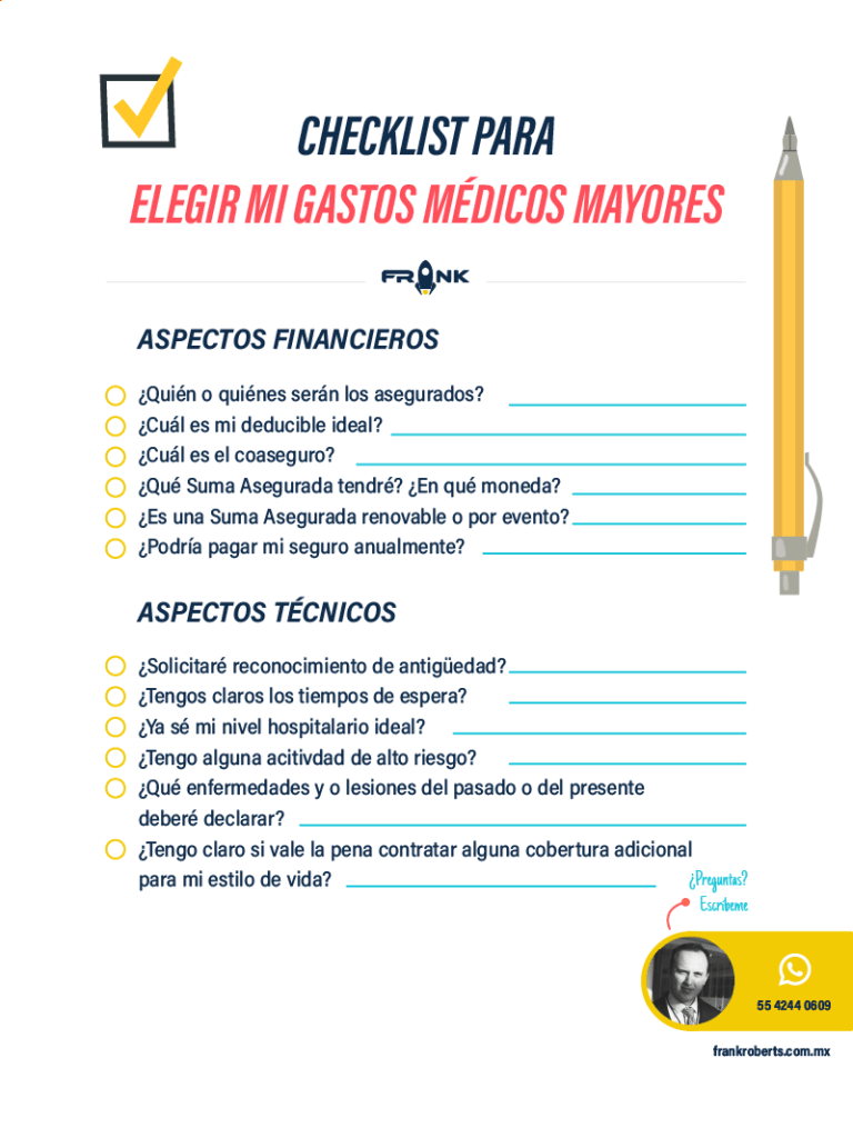 Infografía de cómo prepararse para contratar un seguro de gastos médicos mayores